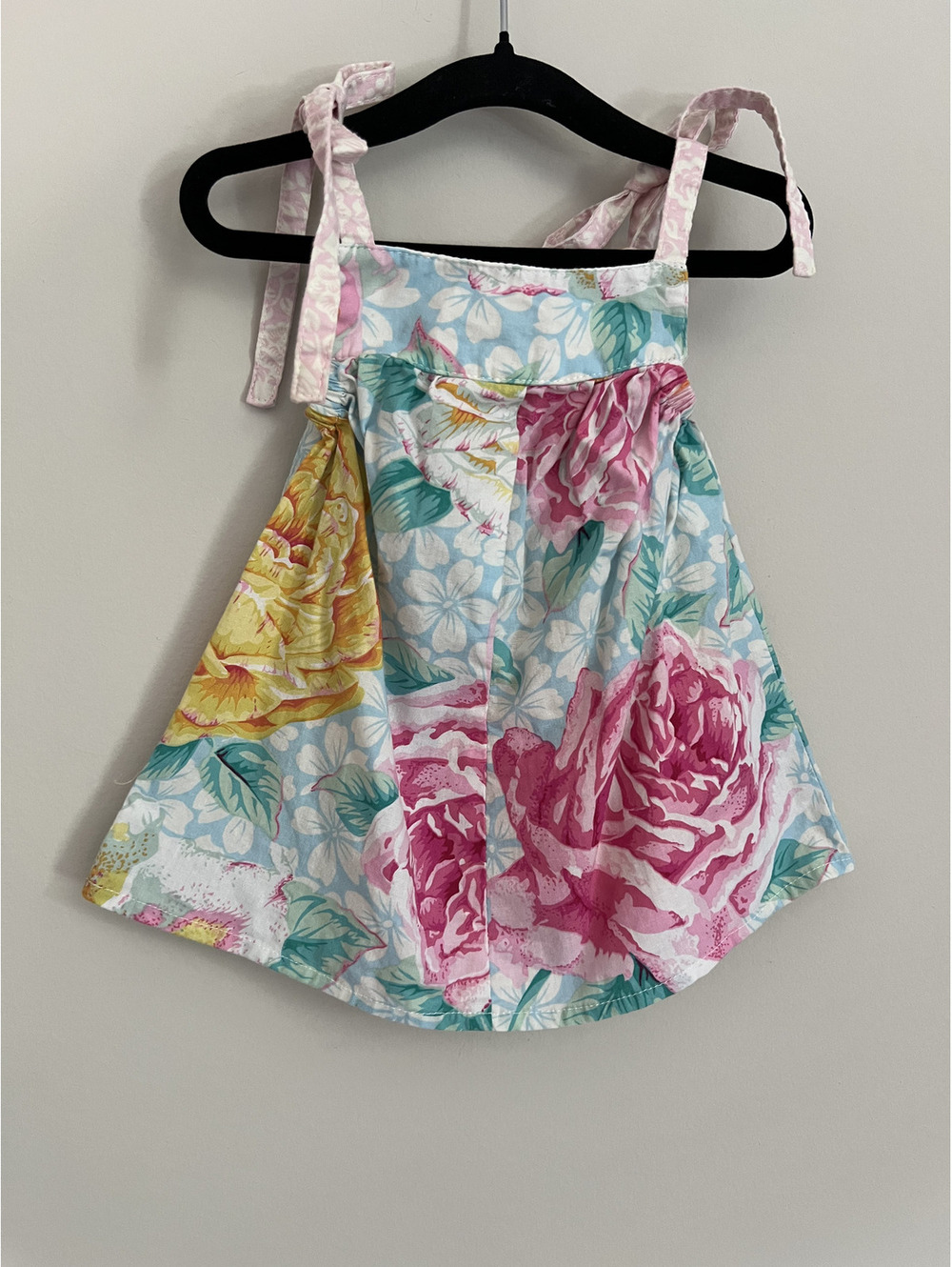 Vintage Baby Girl AOP Floral Tie Strap Dress